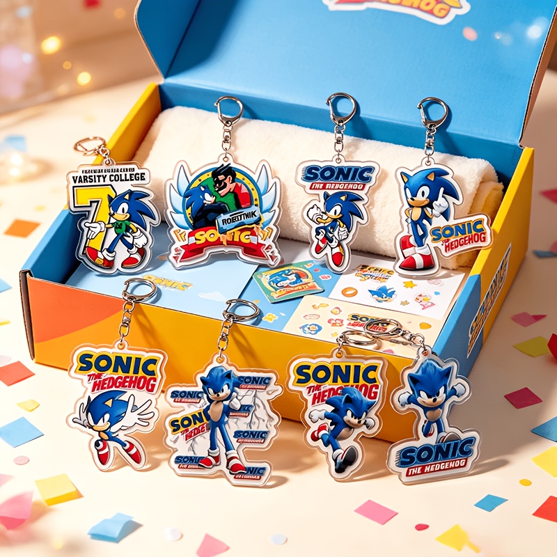 TEMU Gift For Her/him The Hedgehog Themed Party Keychain Gift Set, Party Keychain Gift Pack, Stylish And Versatile Cartoon Keychain, Suitable For