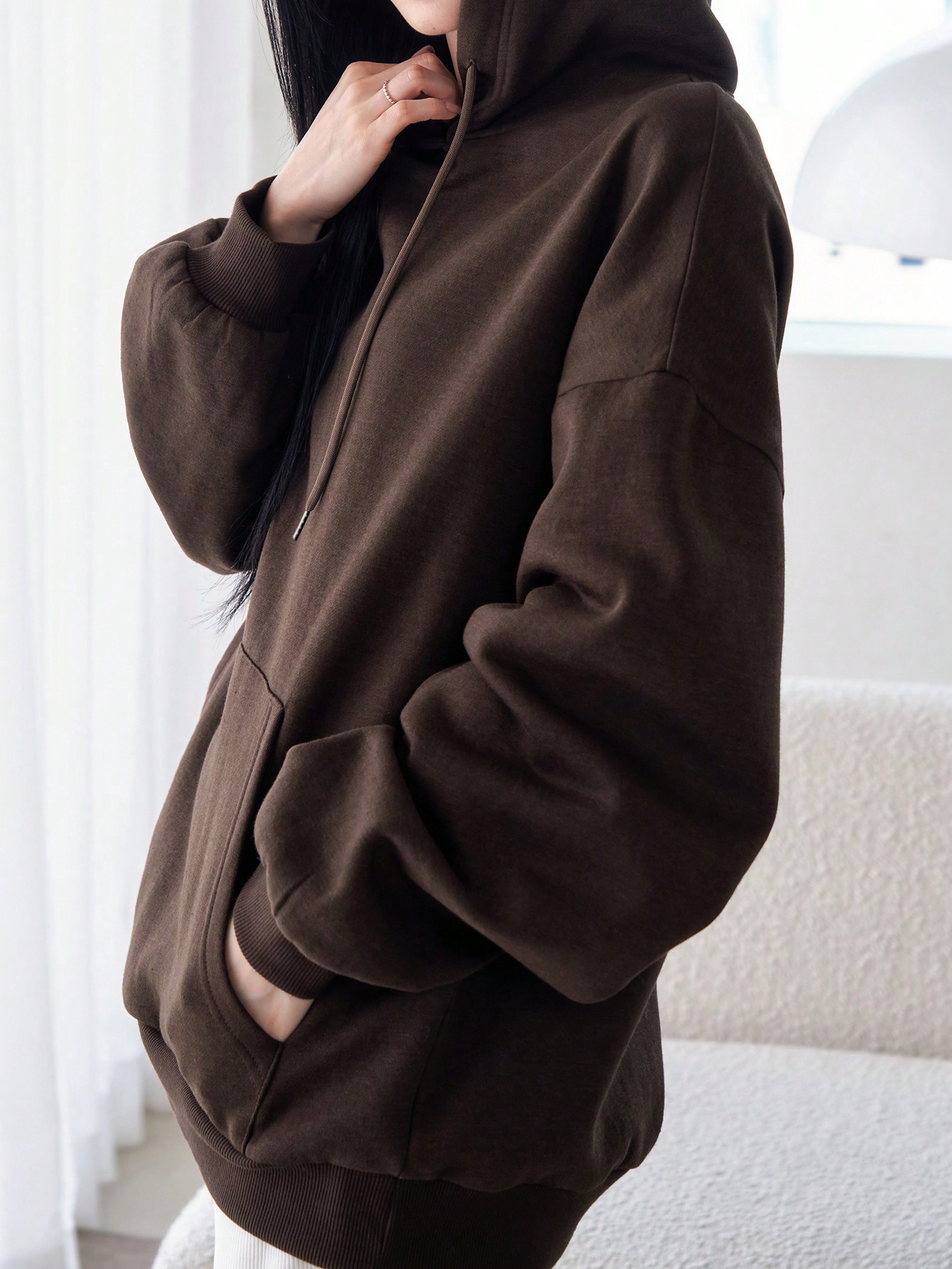 women's y2k hoodie oversized longline sweatshirt drawstring Temu
