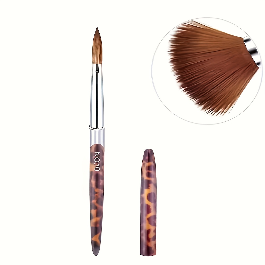 TEMU Acrylic Powder Nail Art Extension Carving Size 10/12/14/16 Acrylic Nail Brush Suitable For Salon And Home Use