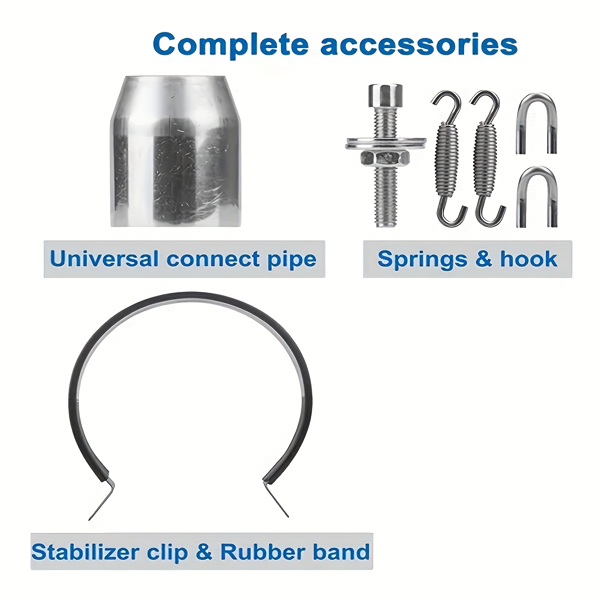 1pc 51mm universal motorcycle exhaust pipe stainless steel for street motor scooters details 4