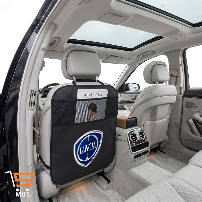 TEMU 1 pz Tappetino Anticalpestio per Sedile Auto Lancia Pack con Tasche, Protezione per Sedile Auto, Borsa Portaoggetti per Auto, Tappetino