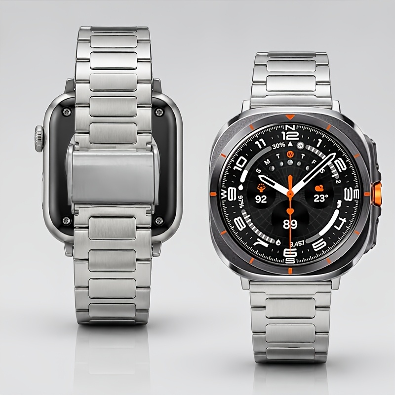 TEMU Band For Galaxy Watch Ultra 47mm(2024/2025), Metal Bands Compatible With Galaxy Watch Ultra 47mm For Men&women Stainless Steel Metal