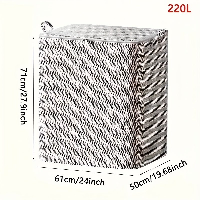 extra large waterproof storage organizer box with lid versatile for clothes blankets bedding ideal for   bedroom dorm   space saving design perfect under bed storage details 9