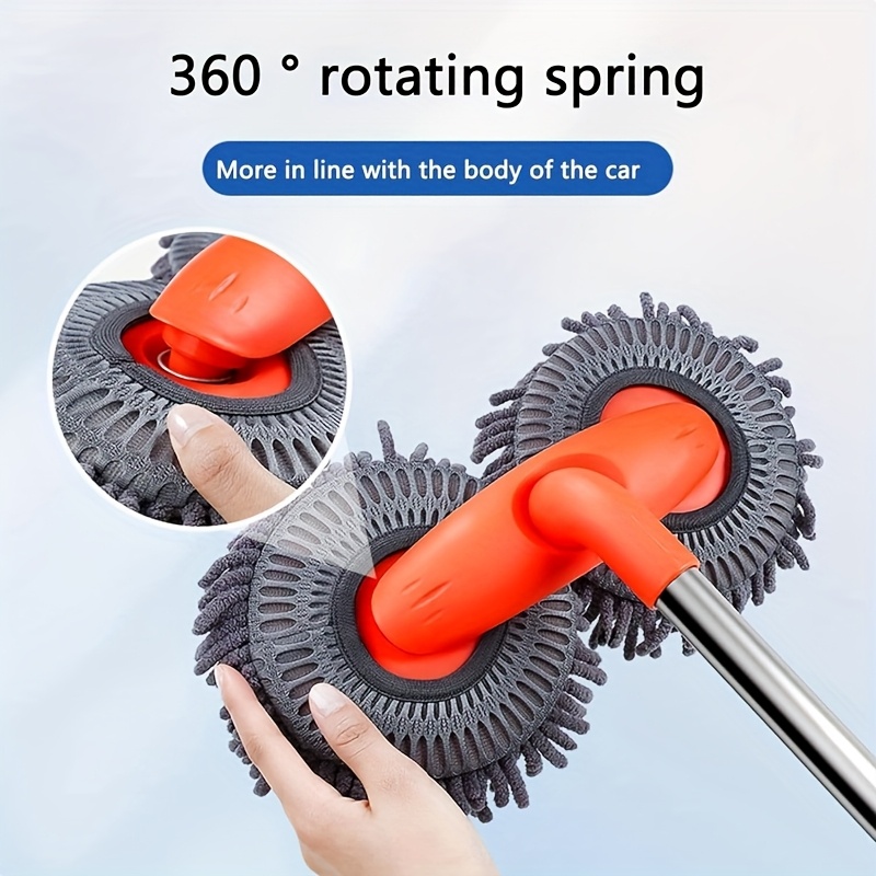 Adjustable Long Handle Car Wash Brush – Chenille Microfiber Car Cleaning Mop for Truck, SUV, RV & Vehicle Detailing, Soft Scratch-Free Exterior Cleaning Tool — Zaynora Luxury Marketplace