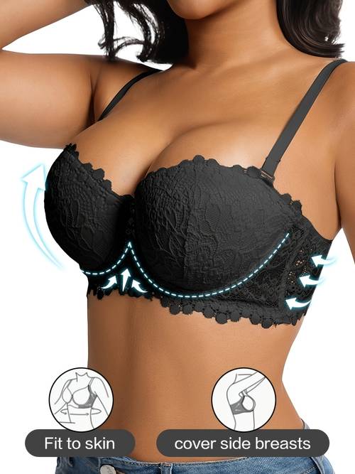 lace push-up bh für damen mit bügel und nicht herausnehmbaren polstern, bietet mittleren halt und . ideal für , für freizeit und formelle anlässe. diese elegante dessous ist für und stil konzipiert.