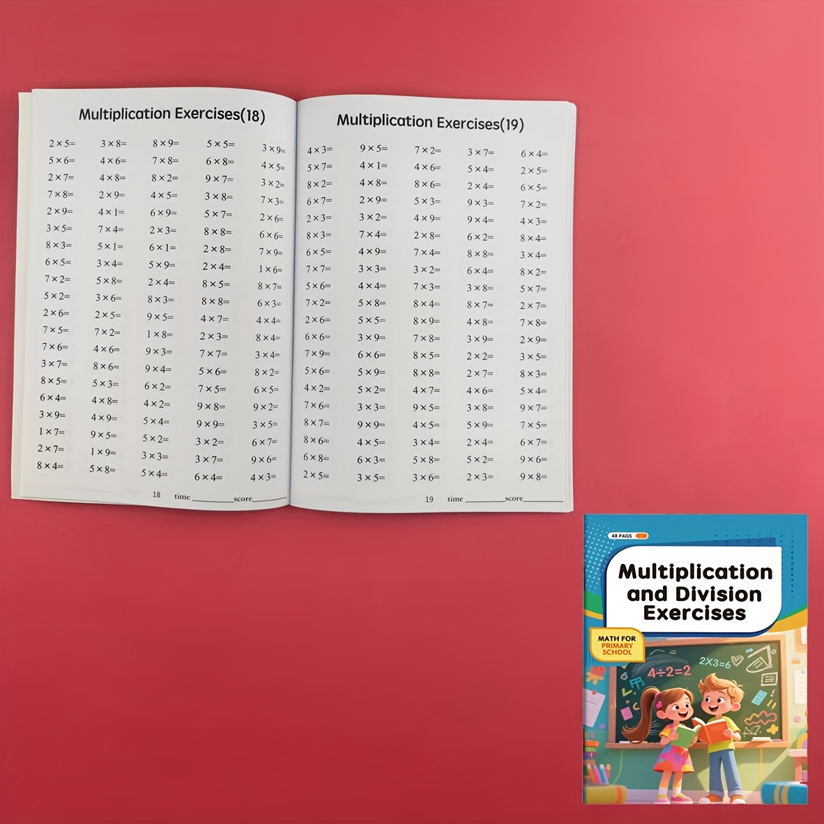Image of Multiplication And Division Workbooks - Math Exercises To Enhance Skills, Early Learning Classroom Supplies, Back-to-school Items, Birthday Gifts, And Christmas Presents