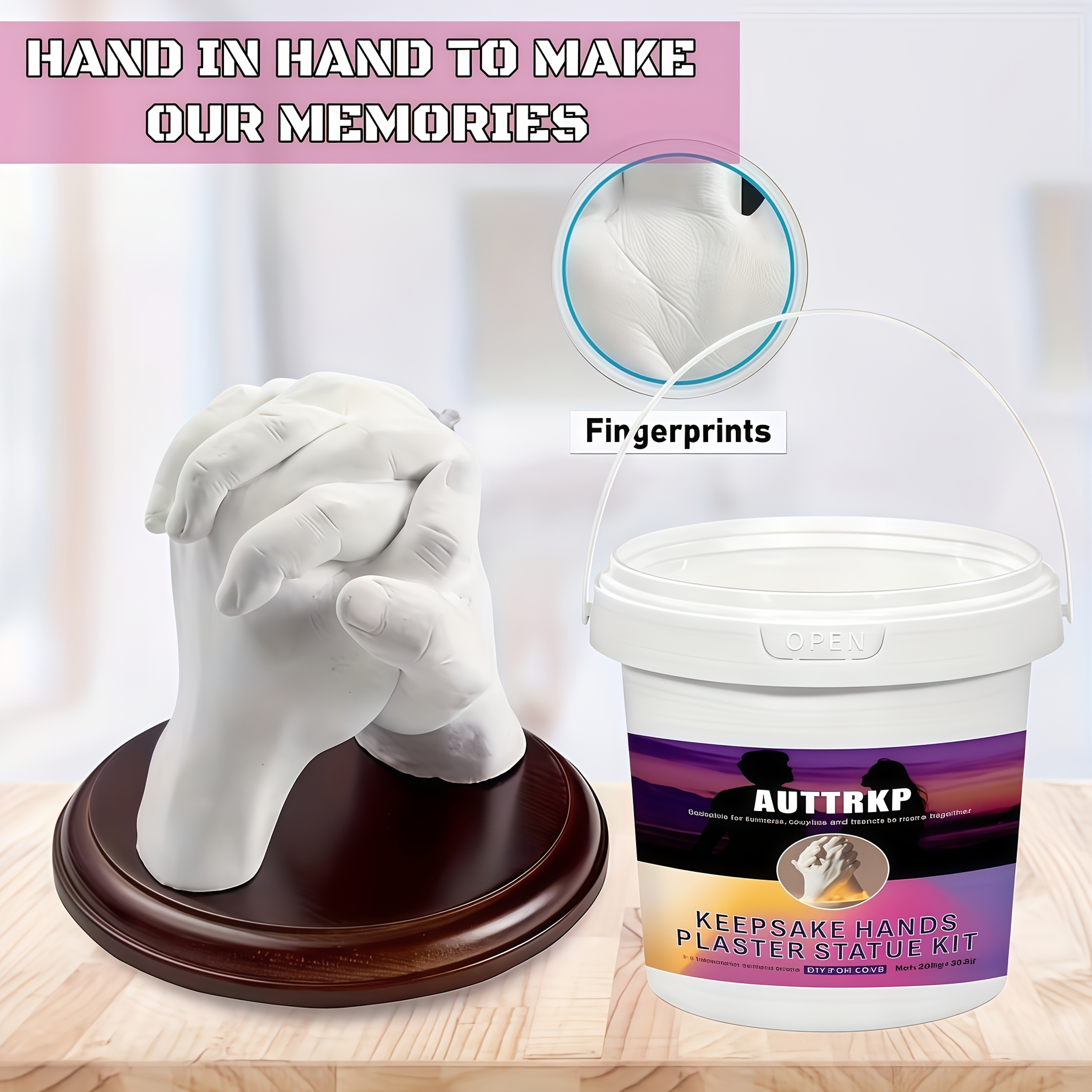3d plaster hand casting kit   sturdy and durable the perfect commemorative gift for couples families   and a perfect new years present