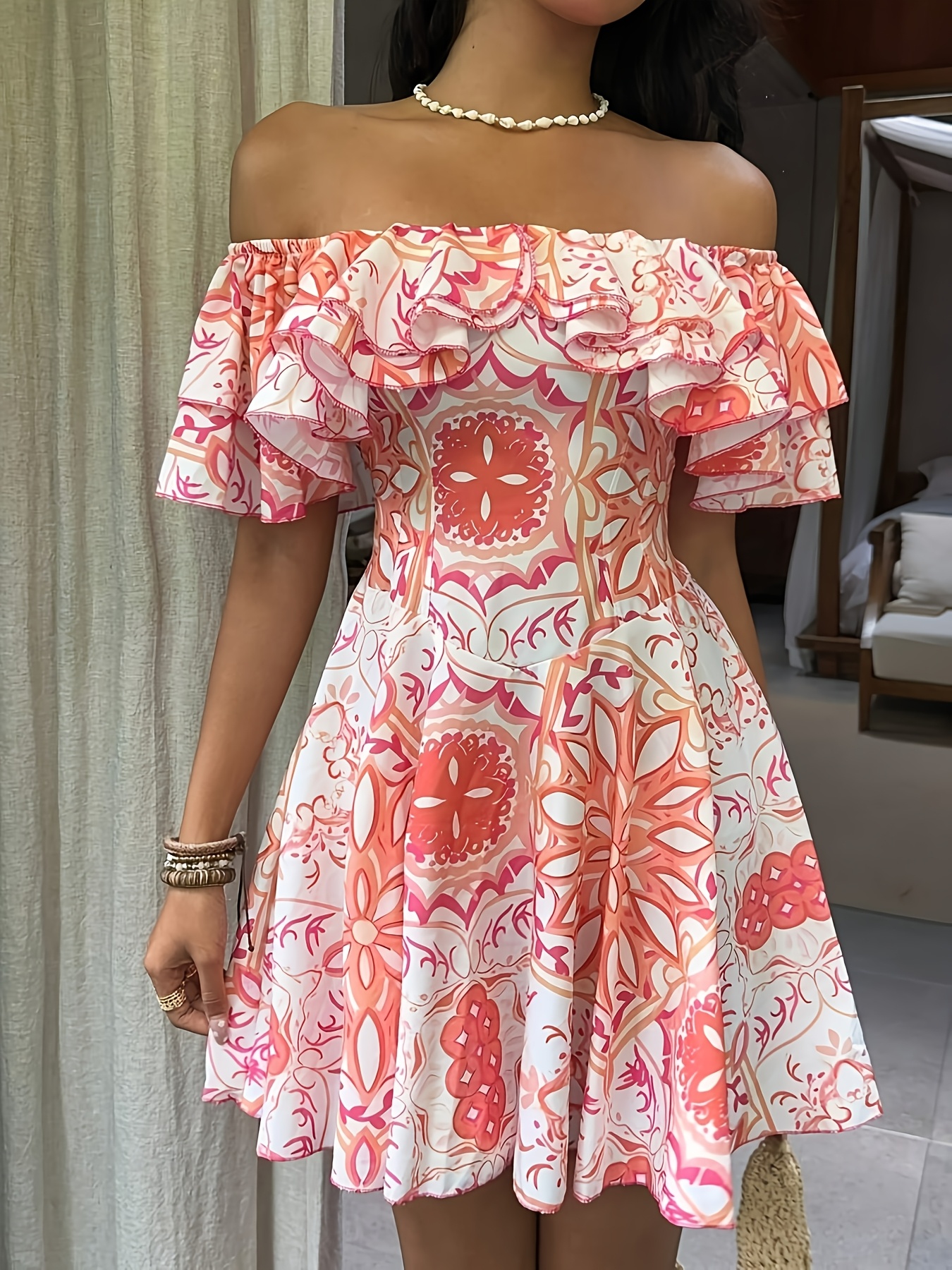 temu off shoulder dress off shoulder dress sold on Temu United States
