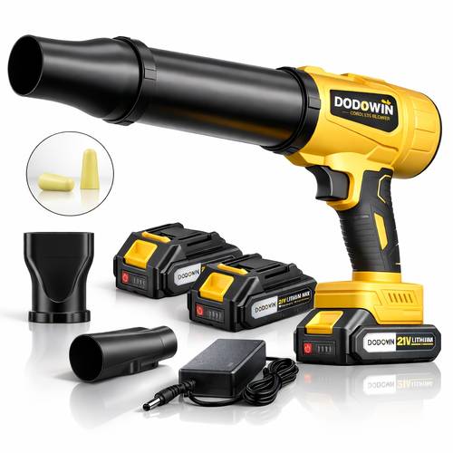 Blower, Electric Cordless Leaf Blower, 21V Battery Jet Dry Blower, High Pressure Air Blower, Jet Blower Car Dryer, Hand Held Snow Blower, Home Outdoor, Blowing Leaves And Dust, Birthday Or Holiday Gifts