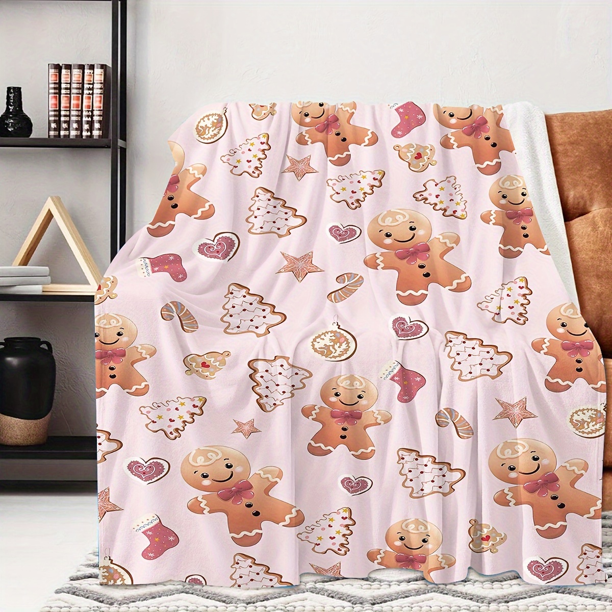 

1pc Fleece Blanket, For , Sofa Bed, , Unisex , Use, , Polyester , Knitted , 200-250g