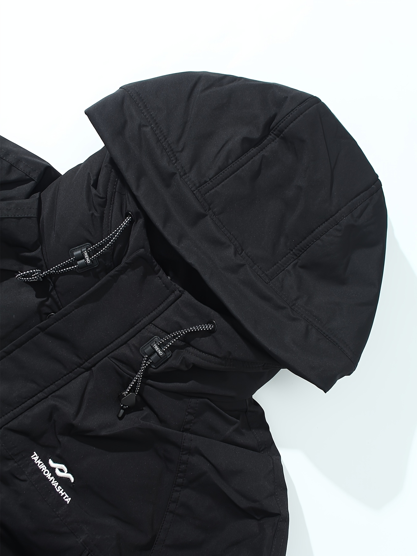 Men's Padded Hooded Down Jacket for Outdoor Hiking