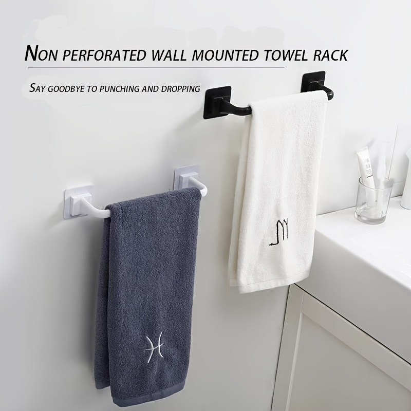 Easy-Install Suction Cup Towel Bar No-Drill, Multi-Use Plastic Rack for  Bathroom Kitchen