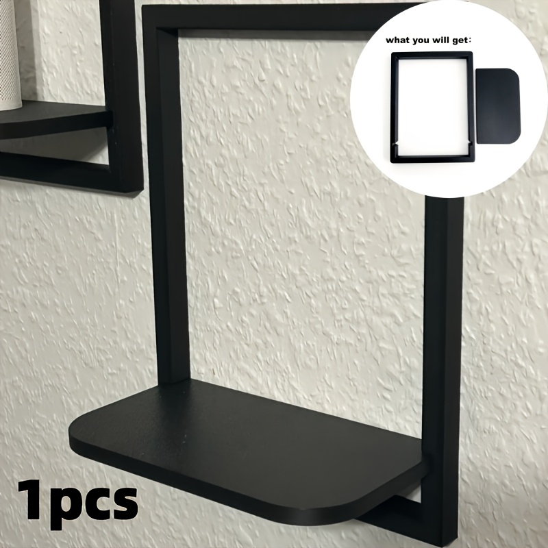 TEMU Floating Wall Shelves, Plastic Vintage Wall-mounted Display Shelf, Modern Floating Shelf, Suitable For Bedroom, Living Room, Bathroom,