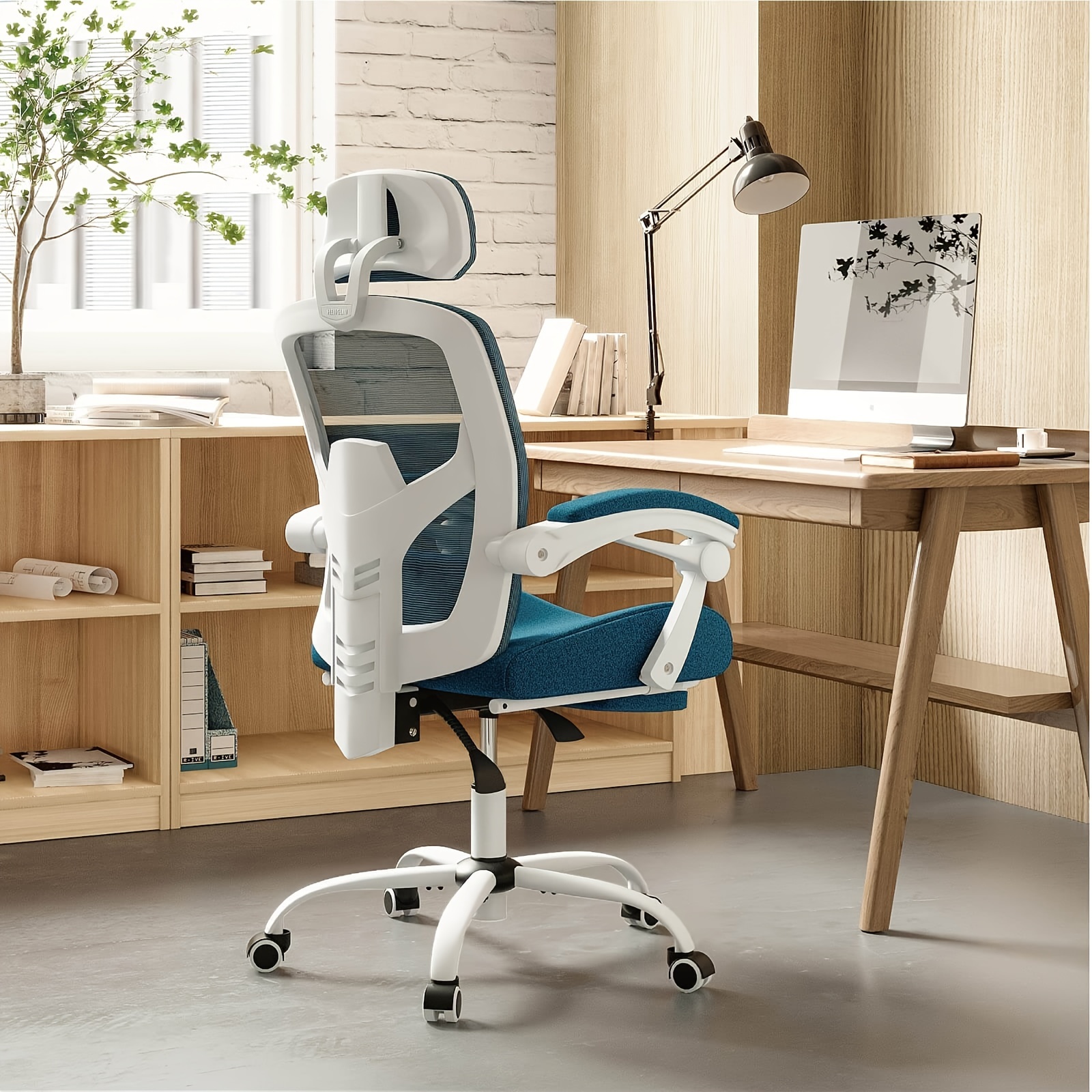 

Ergonomic Office Chair, Reclining High Back Mesh Computer Desk Swivel Rolling Home Task Chair With Lumbar Support Pillow, Adjustable Headrest, Retractable Footrest And Padded Armrests