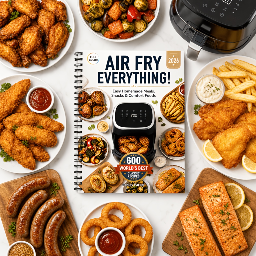 TEMU The Ultimate Air Fryer Cookbook For Beginners600 Easy Crispy Recipes For Fast Family Meals & Snacks