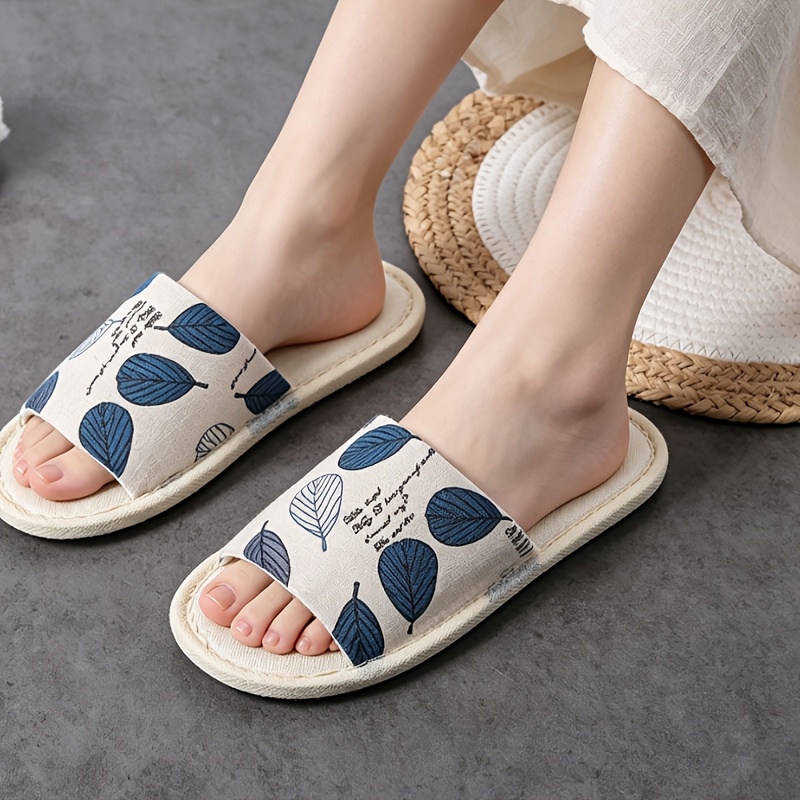 TEMU Pantofole di lino monouso a copertura adatte per hotel, viaggi e vacanze - Suola antiscivolo/, scarpa e portatile per bordo piscina, bagno e
