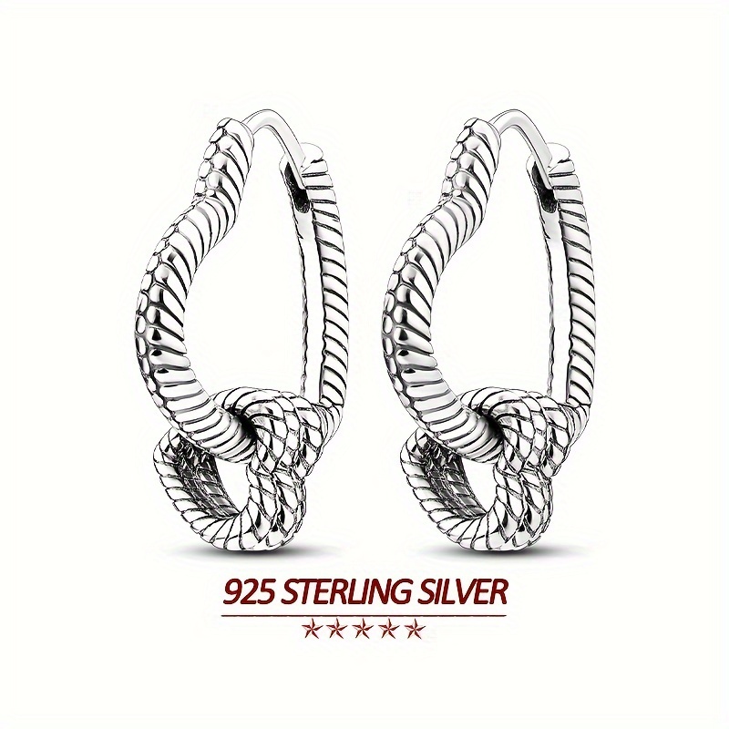 

S925 Sterling Silver Hoop Earrings For Women 3 Heart Shape Linked Snake Bone Pattern Love Heart Stacking Hoop Earrings Minimalist Luxury Style Earrings Jewelry Gifts For Women 8g/0.28oz