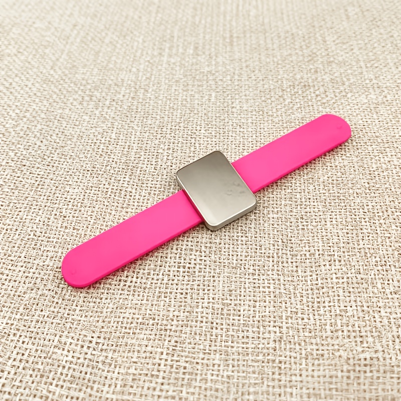 TEMU 1pc Magnetic Wristband Magnetic Needle Holder Salon Hairdresser Wristband Magnetic Needle Pad - 3 Colors Optional
