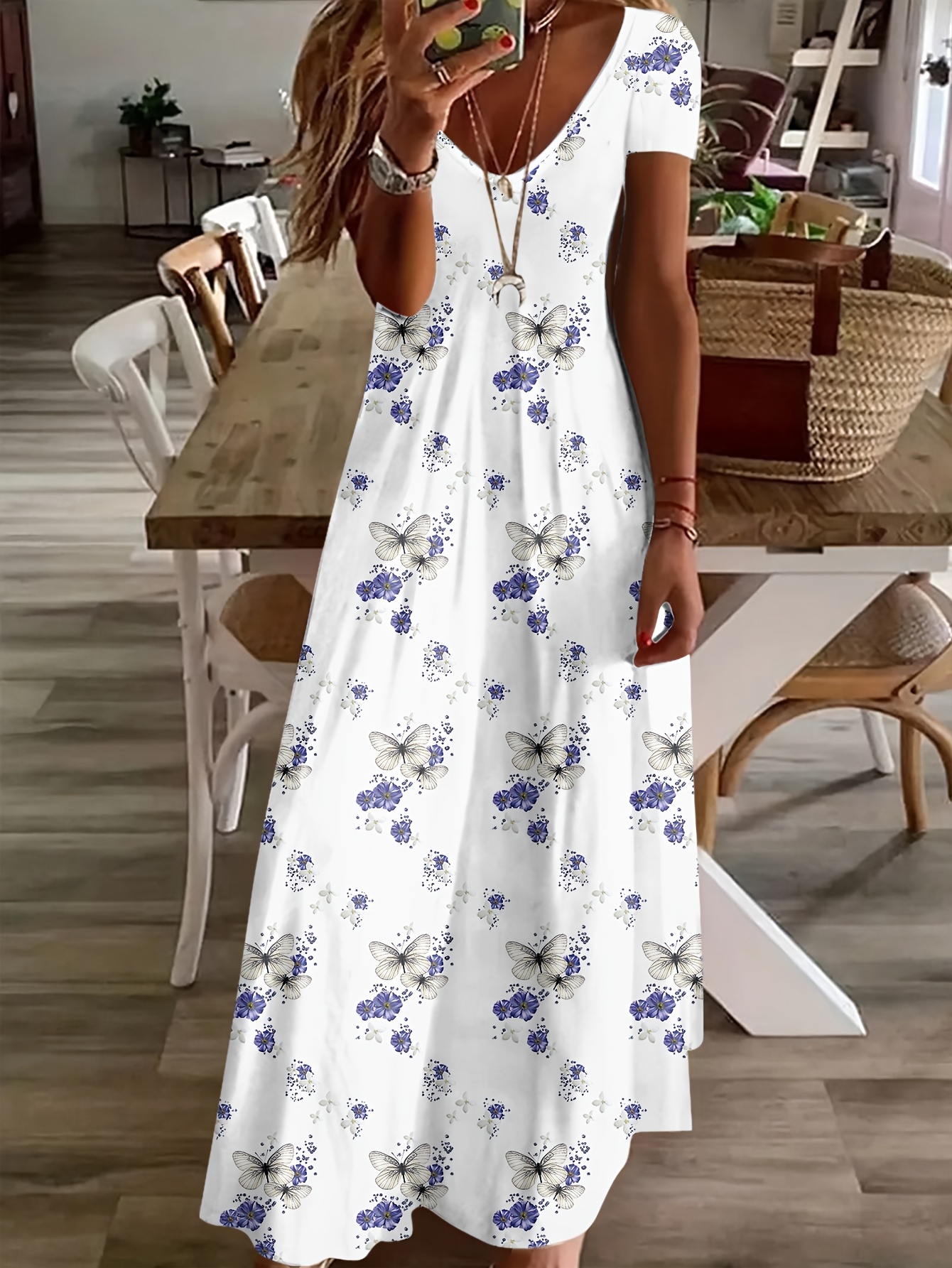 Women's Casual Vacation Floral * Long Dress