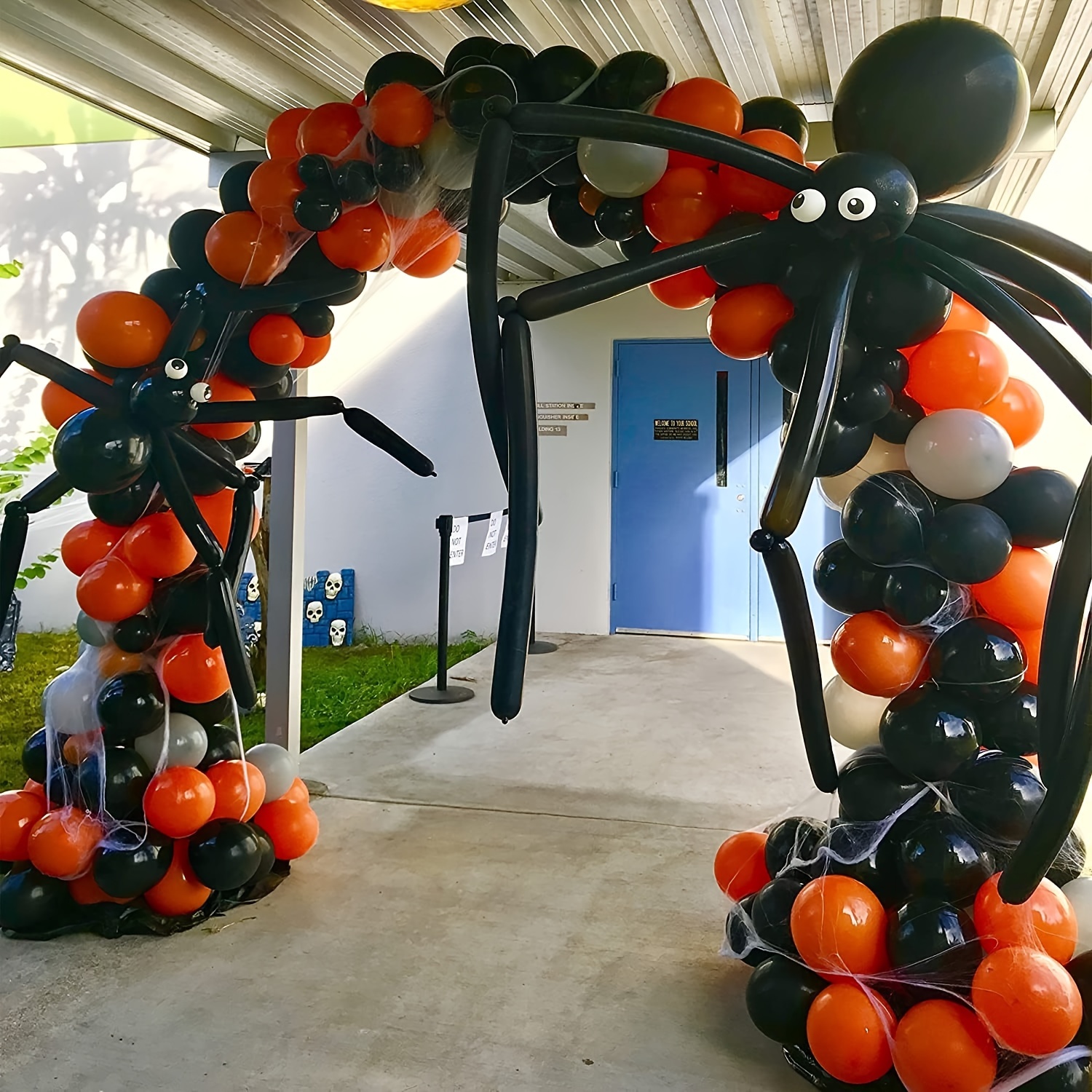 

96-piece Spider Balloon Arch Kit - 5", 10", & 18" Latex Balloons For Halloween, Birthday Parties & Outdoor Fun - Perfect For Indoor/outdoor Decorations