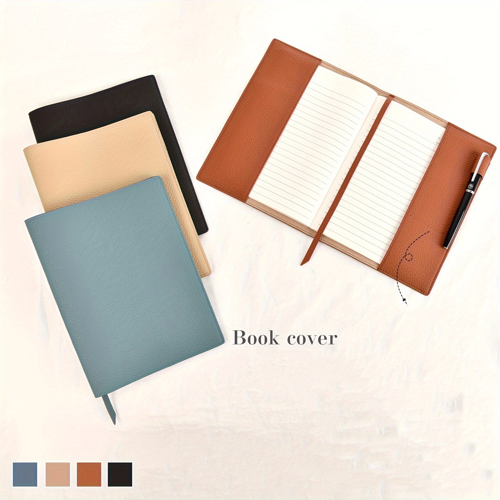 

A5 Notebook Leather Cover - Compatible With Cousin, , And , Featuring A Pen Loop And Card Slots.