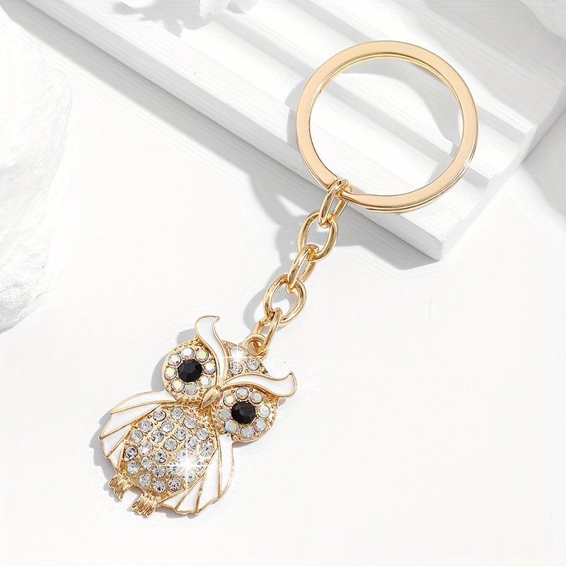 1pc Of Fashionable European And American Gorgeous Cute Owl-shaped Keychain Pendant Additions, Suitable For Women' Keys, Bags, Pendant Decoration And Gifts
