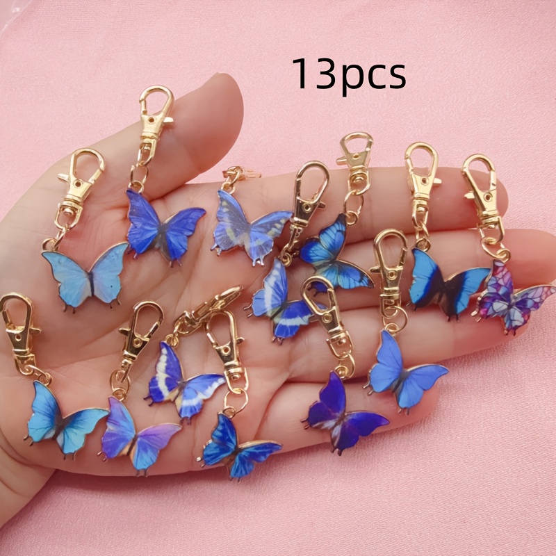 A Set Of 13 Alloy Keychains, Perfect For Bag And Phone Decorations, An Ideal Gift