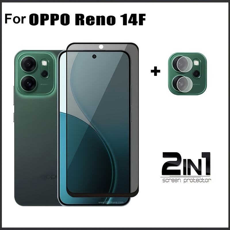 TEMU (2 In 1) For Oppo Reno 14f 14 F Privacy Ceramic Soft Film Screen Protector And Lens Film For Mobile Additions