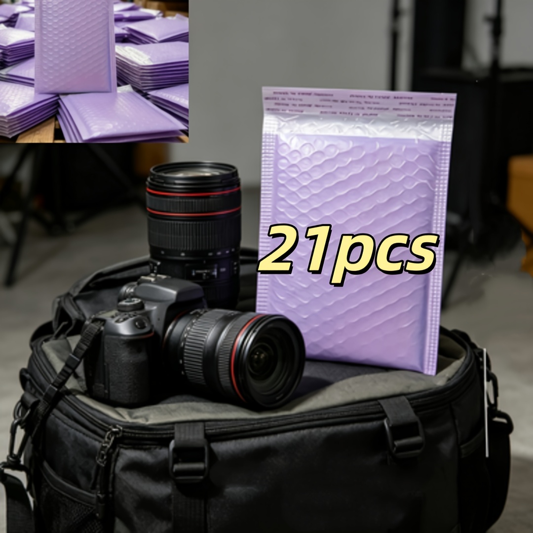 TEMU 21 Purple Bubble Mailers, 10.92 X 19.05cm, Padded Polyethylene Bubble Envelopes, Small Business Packaging, Shipping Envelopes, Padded Envelopes,