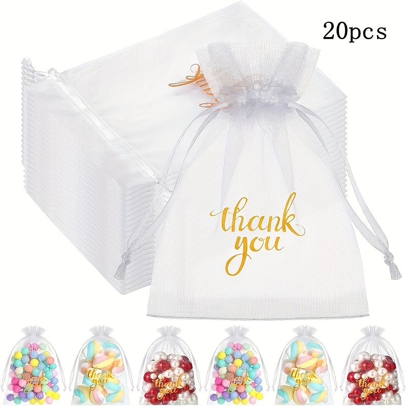 Gift For Her/him Sets Of 10, 20, Or 50 Organza Bags Measuring 4 X 6 Inches, Perfect For Gifts, Jewelry, And Party Favors For Weddings, Birthdays, Festivals, And More
