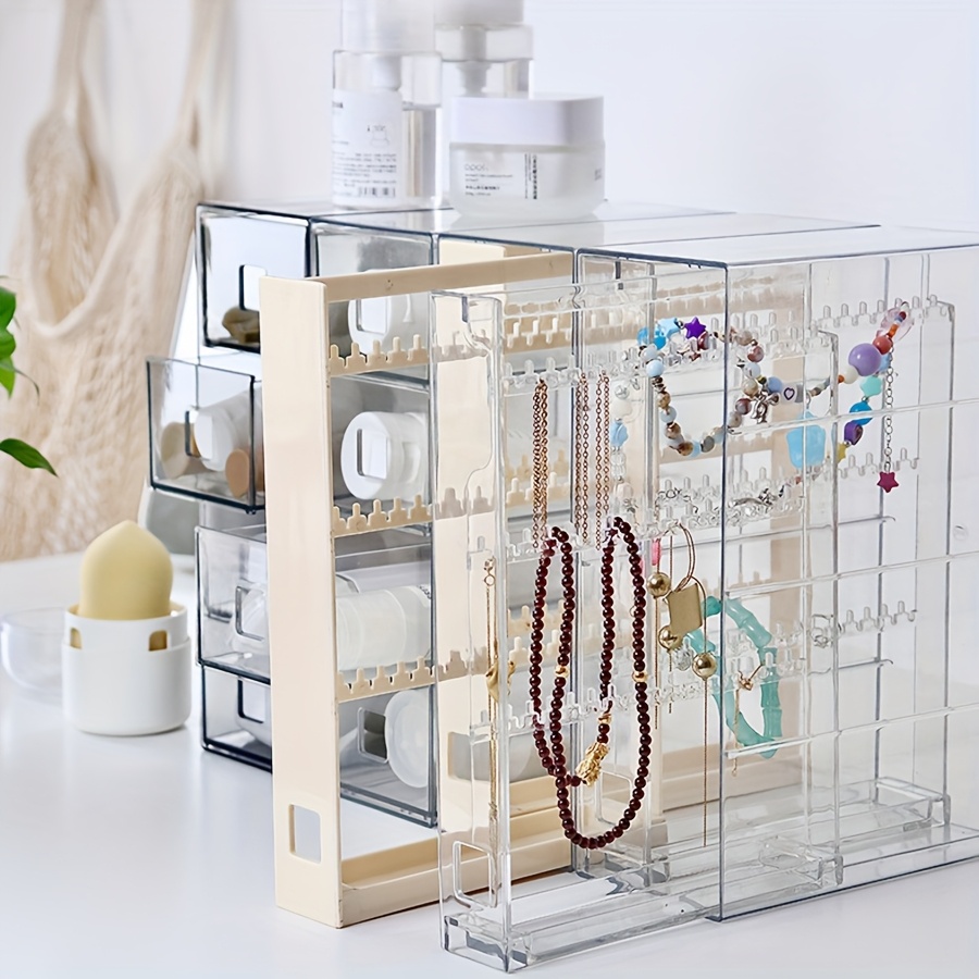 1  acrylic jewelry storage   drawers 6 layers jewelry storage rack jewelry accessories organizer necklace display rack multi function earrings necklaces bracelets rings pendants organizer for home jewelry storage   clear visibility   holiday gift Product details 4