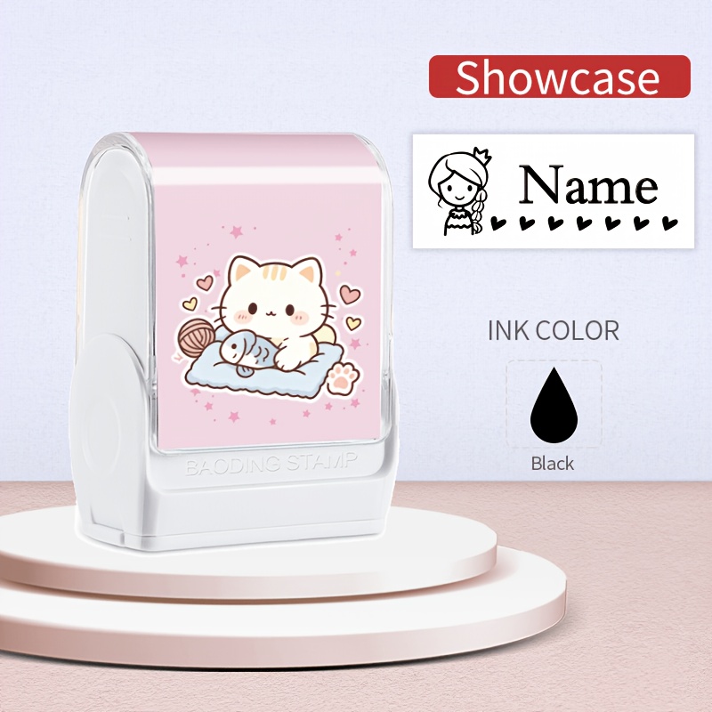 Personalized Name Stamp Durable, Washable Ink, Customizable With Fun Or Soccer Ball Designs, Perfect For Clothing, Bags