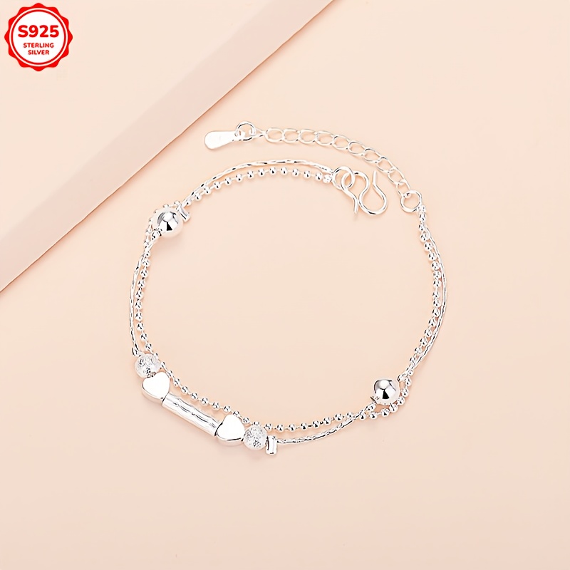 Low Allergy Double Layer Love Planet Bracelet Valentine'S Gift