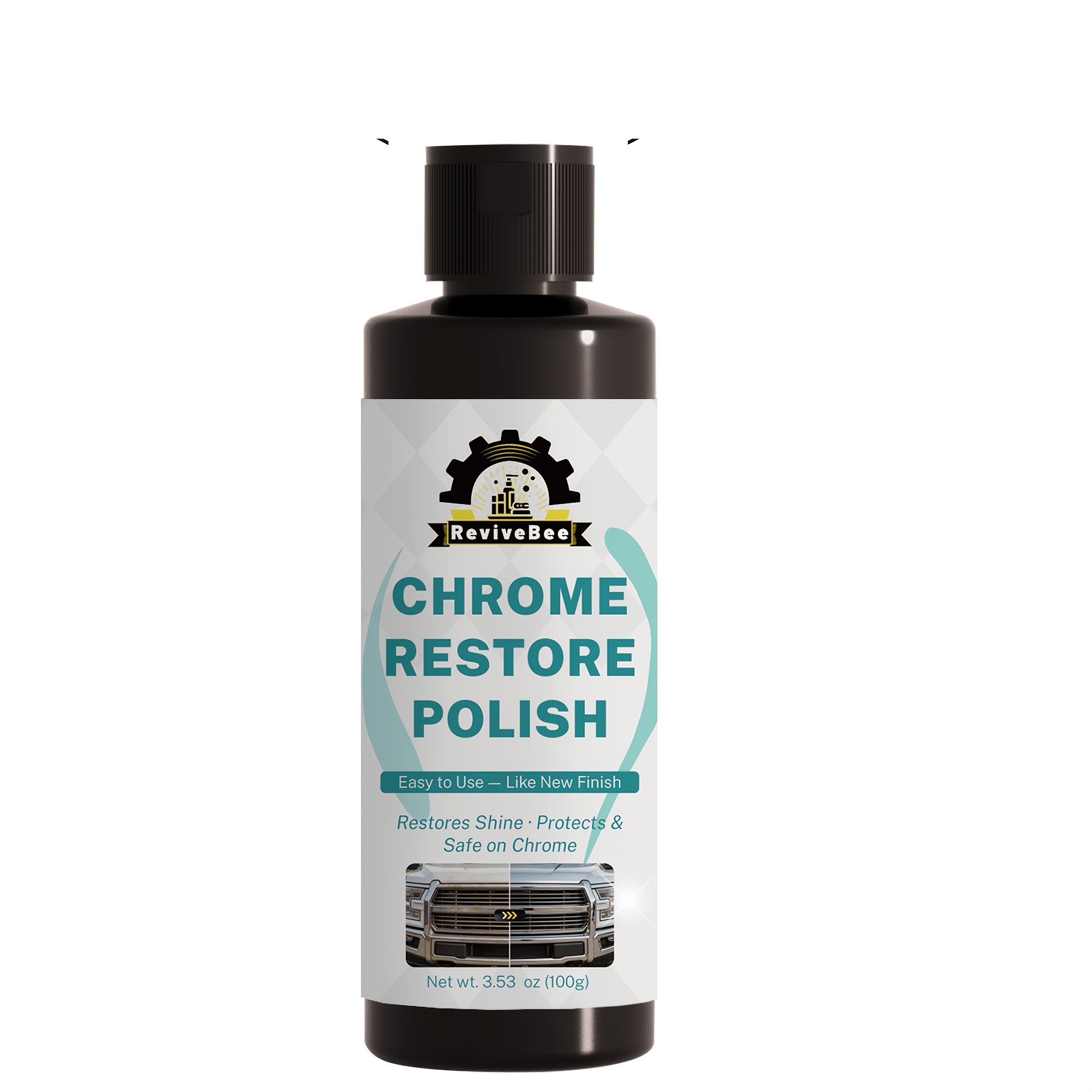 TEMU Chrome Polish Paste, Rust Remover For , Bumpers, Exhaust Tips, Restores , Removes Rust And Oxidation, Heavy Duty Metal Polish