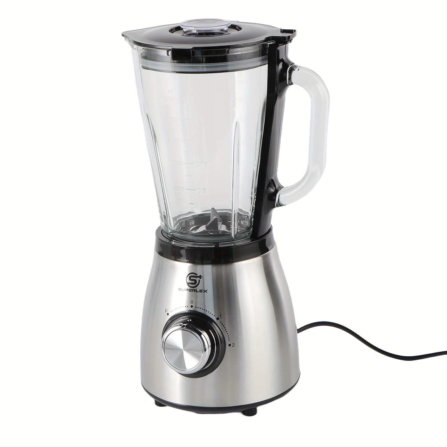 Image of Superlex Professional Blender 800 W With 1.5 L Glass Container 4 X Stainless Steel 2 And Function Ice Crusher Double Safety Mixer For Smoothies And Ice