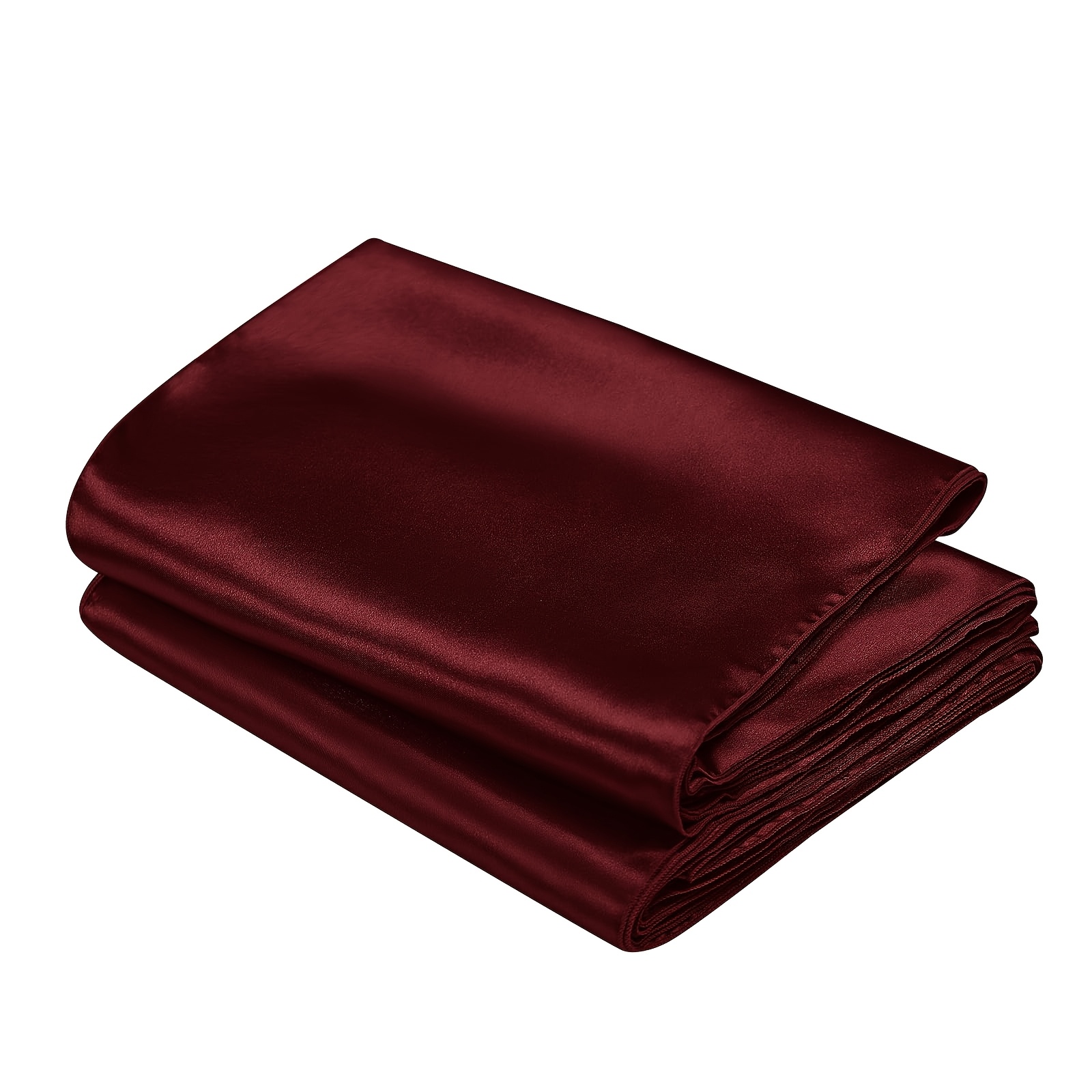 TEMU Chemin de pièce en satin bordeaux, 30 x 275 cm de long | Décoration de chemin de table de mariage en satin brillant et lisse, convient pour les