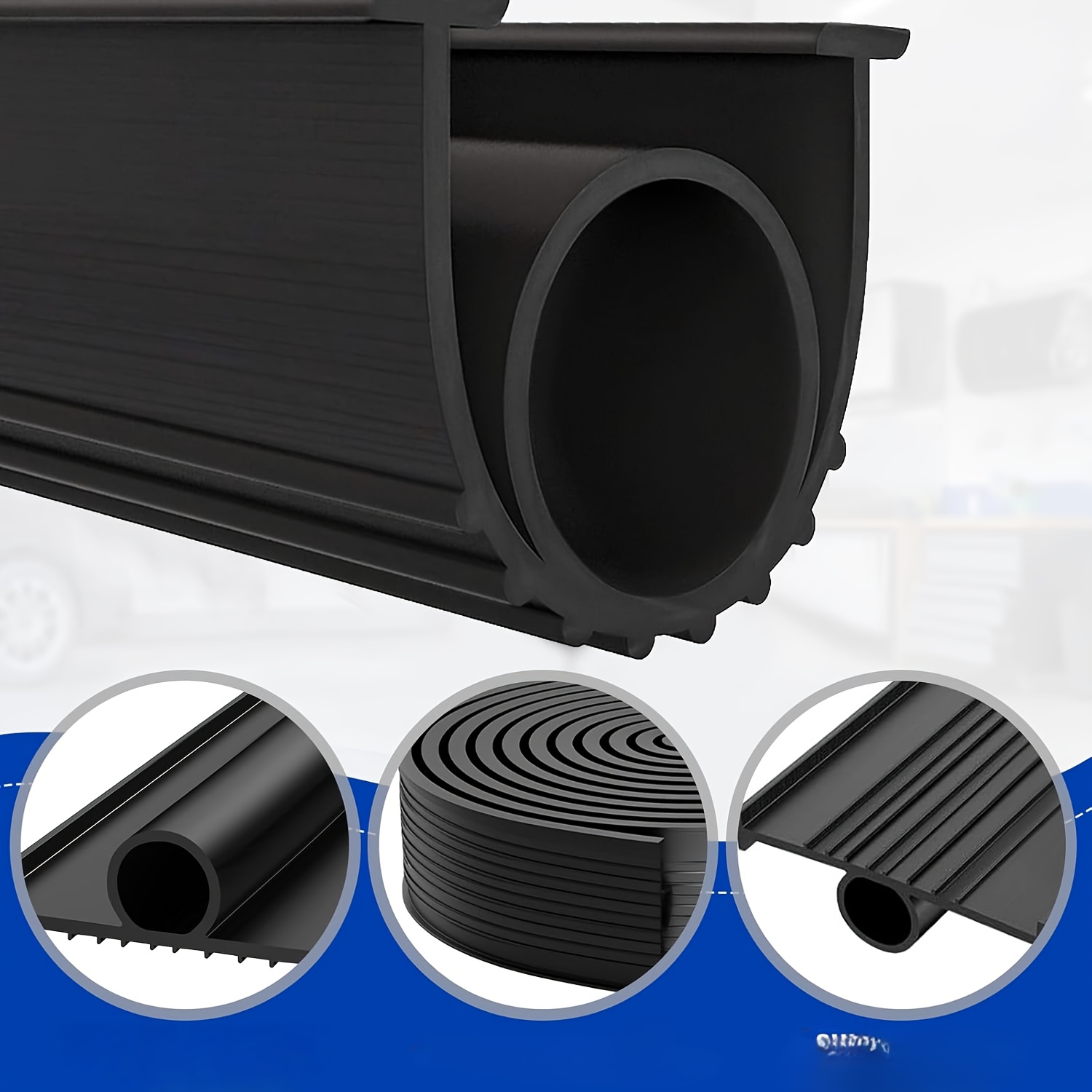 18ft Garage Door Bottom Weather Seal Replacement - Rubber Seal For Clopay Single Slot Garage Doors - View #4