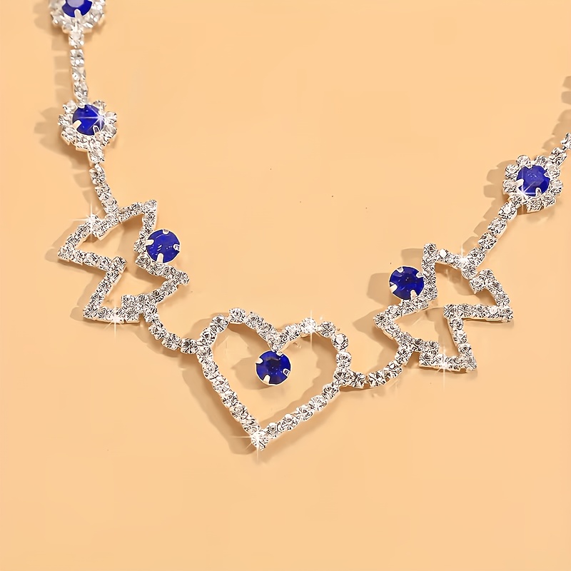 Rhinestone Heart & Butterfly Spliced Anklet, Gift for Parties