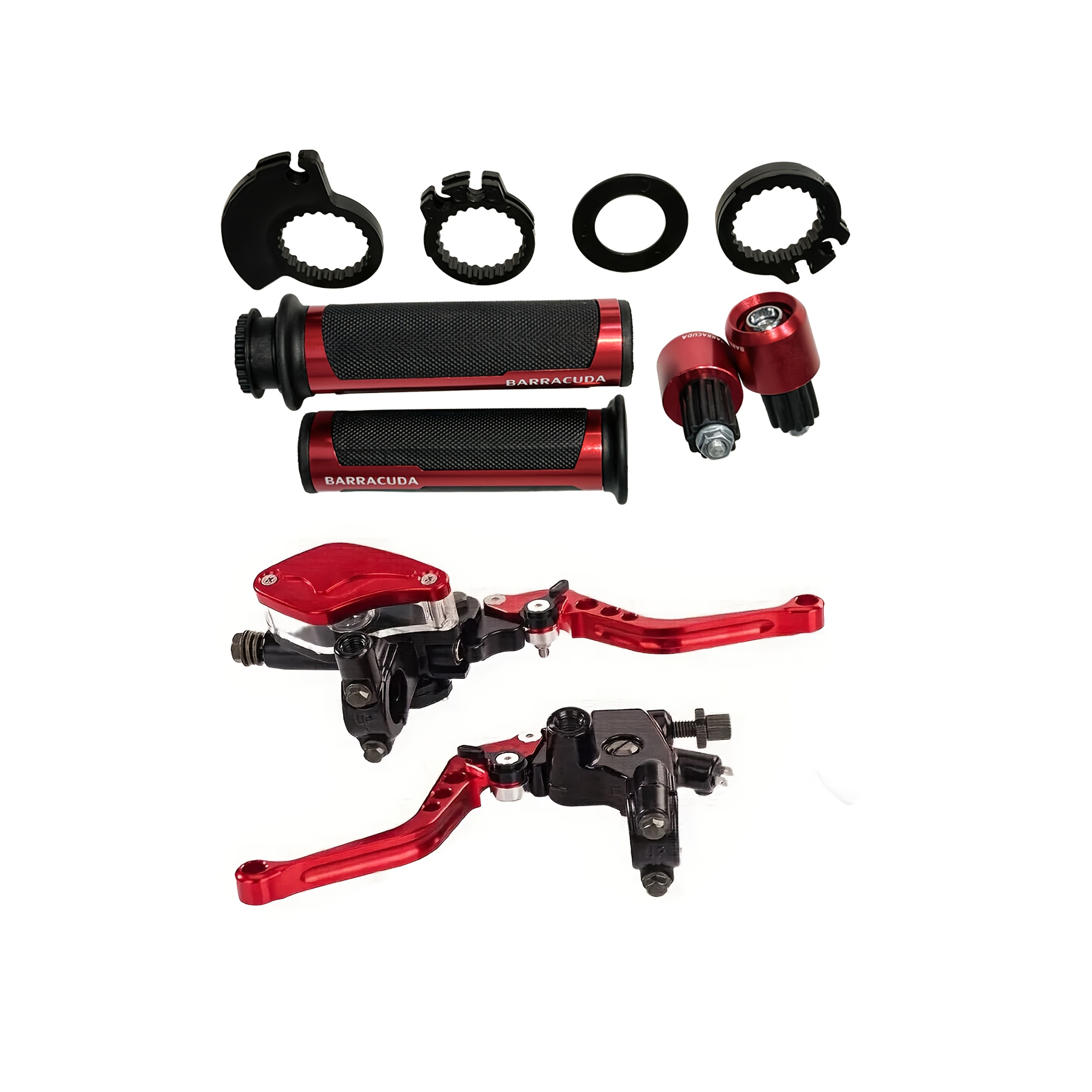 TEMU Kit combiné universel de tige de pompe d' et de frein de moto, réservoir de cylindre hydraulique /8"/22 mm, kit de poignée de remplacement