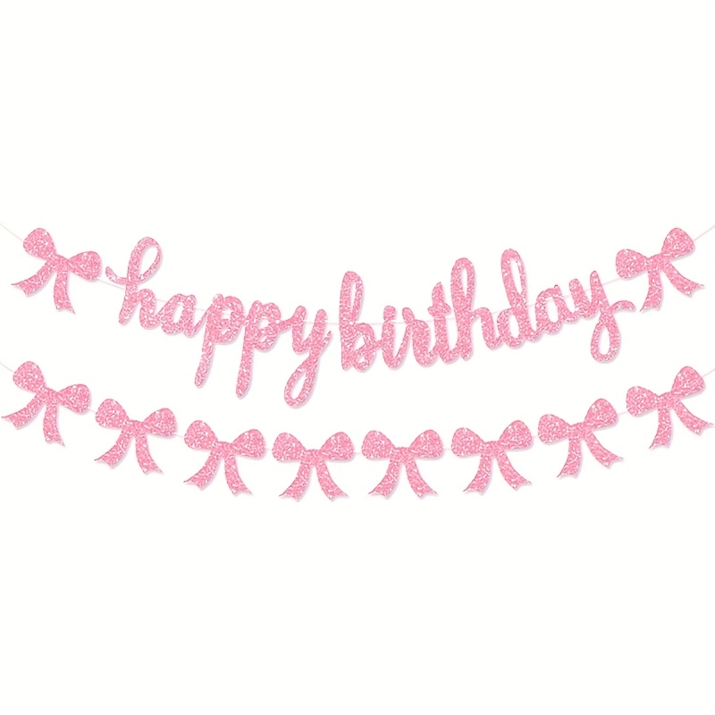 Jenich Geburtstag Deko Banner 'Happy 1th Birthday' In Rosa – Perfekt Für Den Ersten Mädchengeburtstag