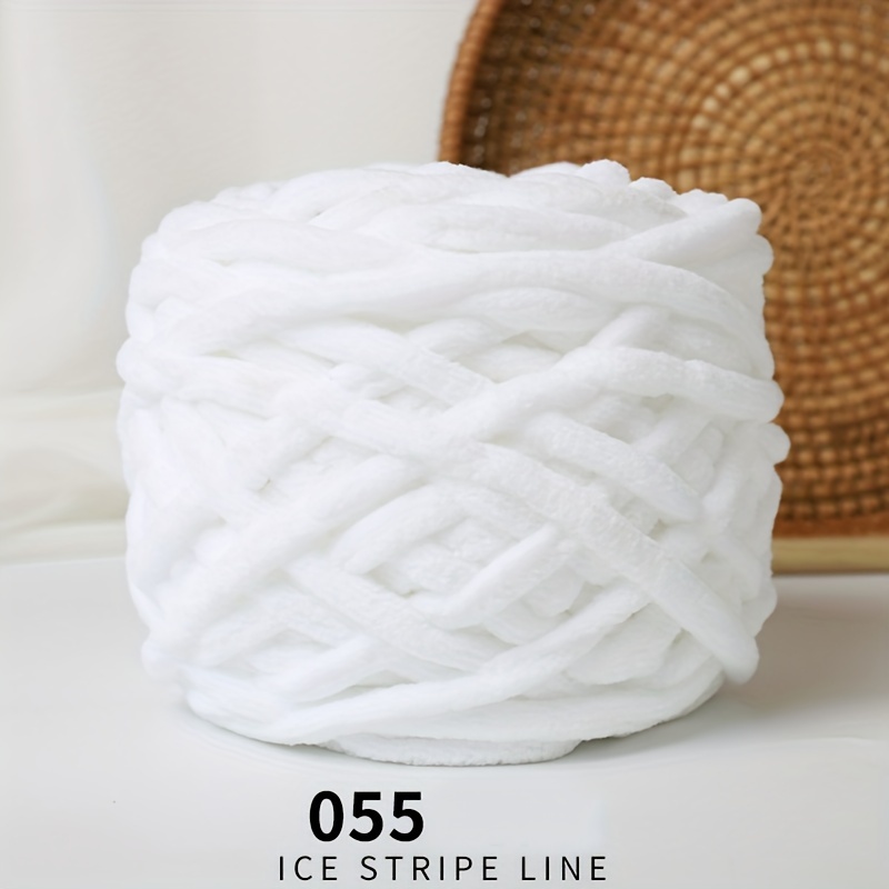 Image of 200g Ice Strip Thread Chenille Knitting Needle Chunky Yarn 2pcs Colorful Gradient Dyed Fancy Warm Scarf For Hand-knitted Couple Scarf Hat Yarn Soft Yarn Ball