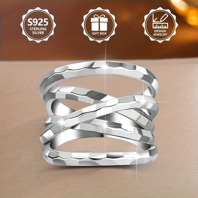 925 Sterling Silver Women's Ring and Loop Gift for Friends or Couples