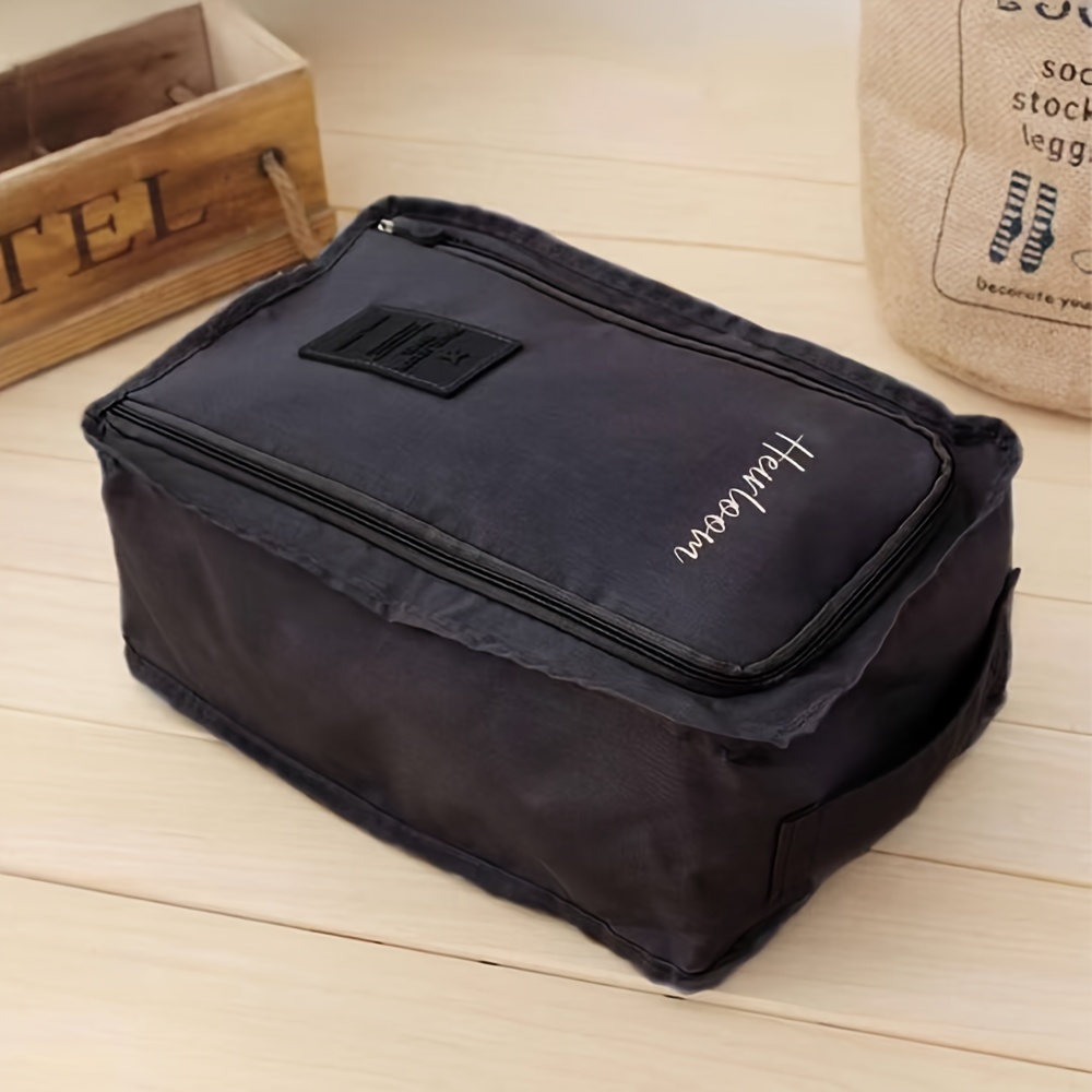 TEMU 1 Borsa Portascarpe Ricamata Personalizzata, Grande Capacit� Organizzatore da Viaggio �� per Scuola, Viaggi di Lavoro, Sport e Casa. Copriscarpe