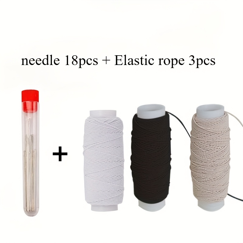 E-shop Elastisches Nähgarn Set - Ultrafeines, hochelastisches Garn - Nähmaschinen-Nähgarn - Garment Overlock Garn - Feines Gummi-Garn