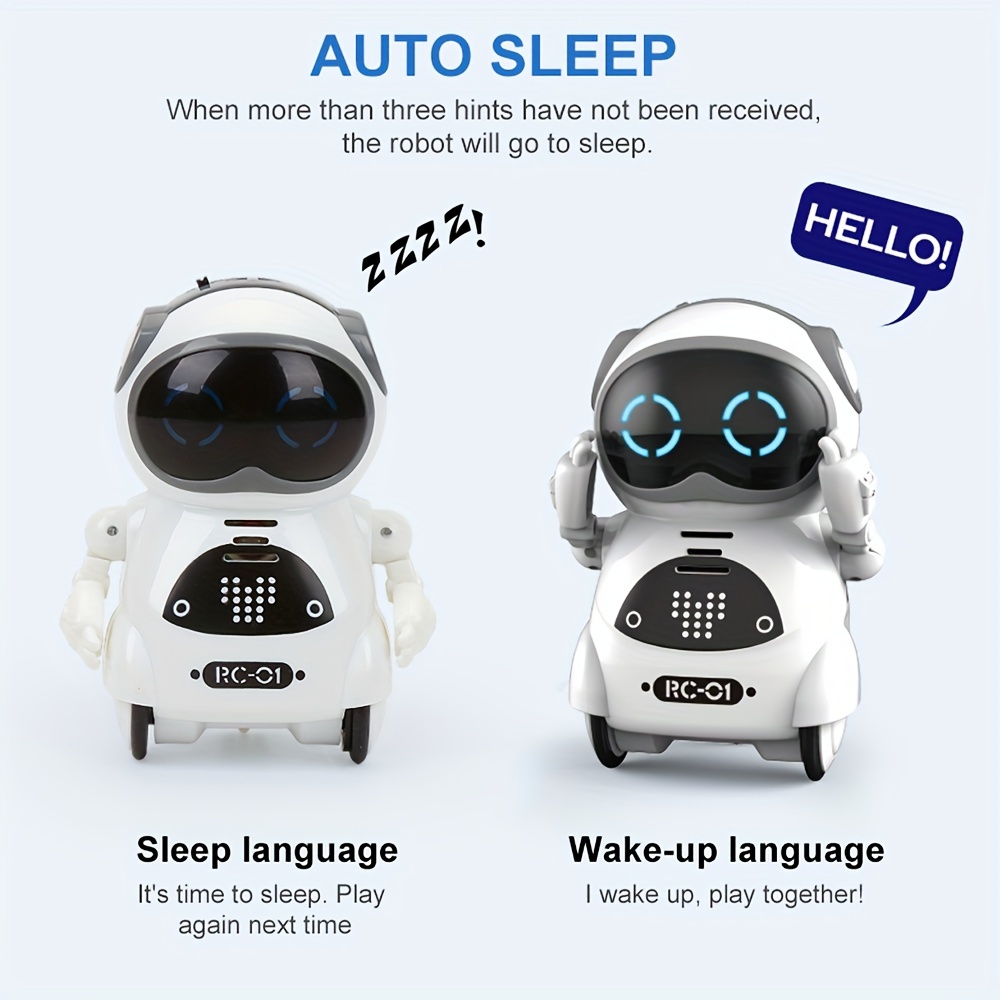 interactive mini rc robot toys talking singing dancing storytelling perfect gift for kids christmas halloween thanksgiving gifts battery not included details 5