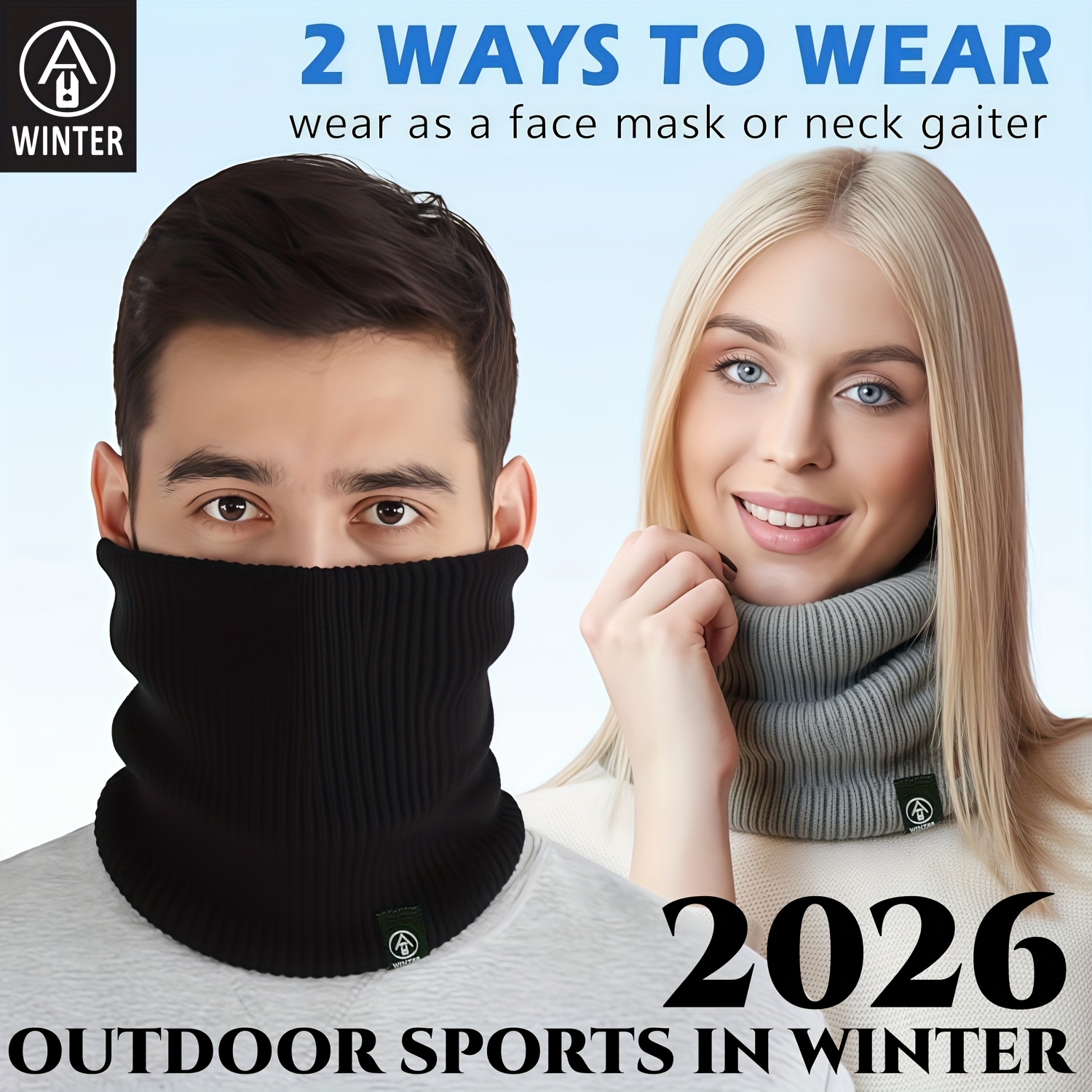 thumbnail: YANIKY Fleece Nekbeschermer - Zachte Warme Winter Gezichtsbedekking, Winddichte Skimasker Sjaal Voor Mannen En Vrouwen Buitensporten, Houtskool Grijs, One Size
