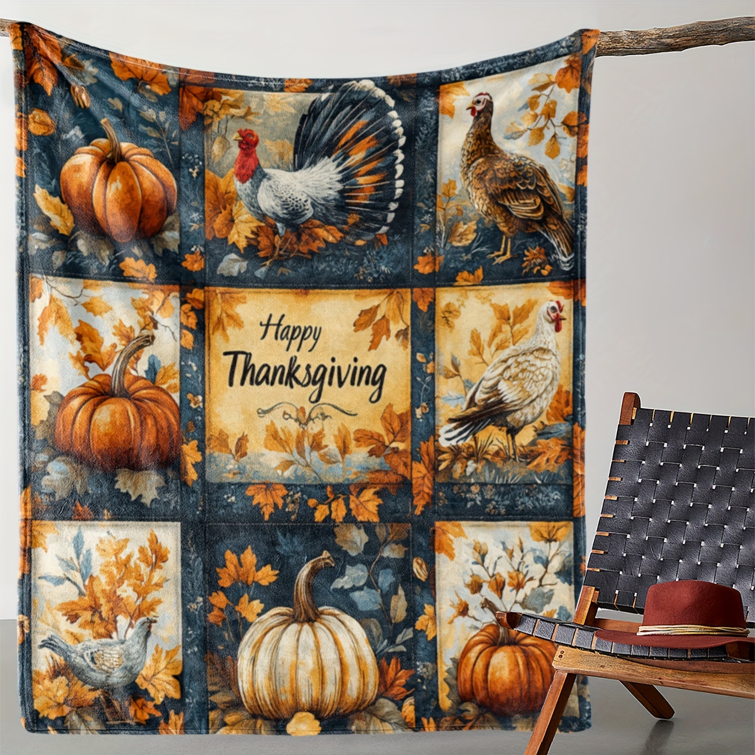 

Thanksgiving Blanket: Warm And Soft, Suitable For All - 51x59in (130x150cm) Or 59x78.7in (150x200cm)