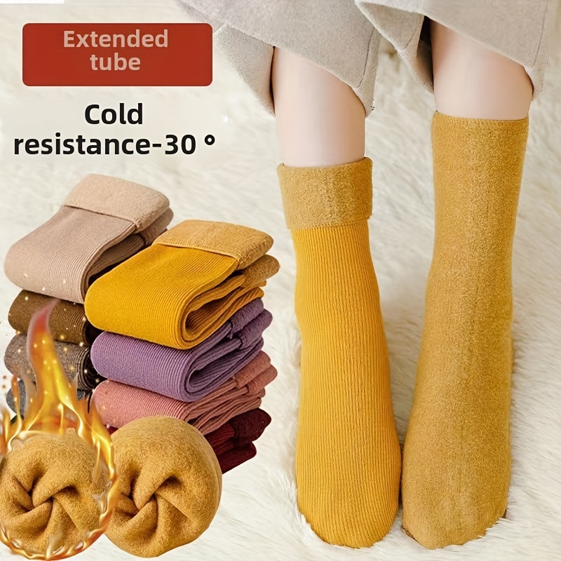 

Snow Socks For Women In Autumn And Winter, With And Warm Fleece, Midsole Floor Socks, Trendy In Autumn And Winter, At Home