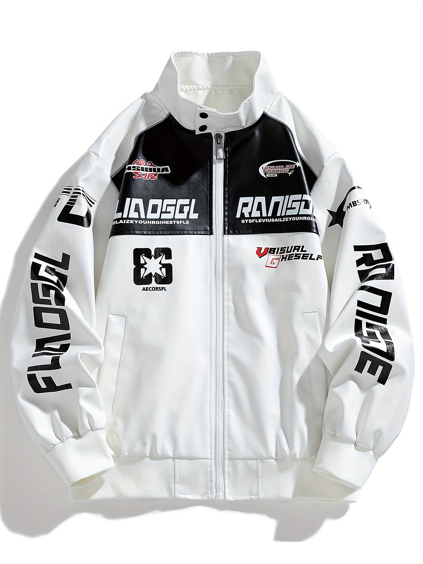 Men Leather Jacket First Row Denim Motor Racing Leather Jacket