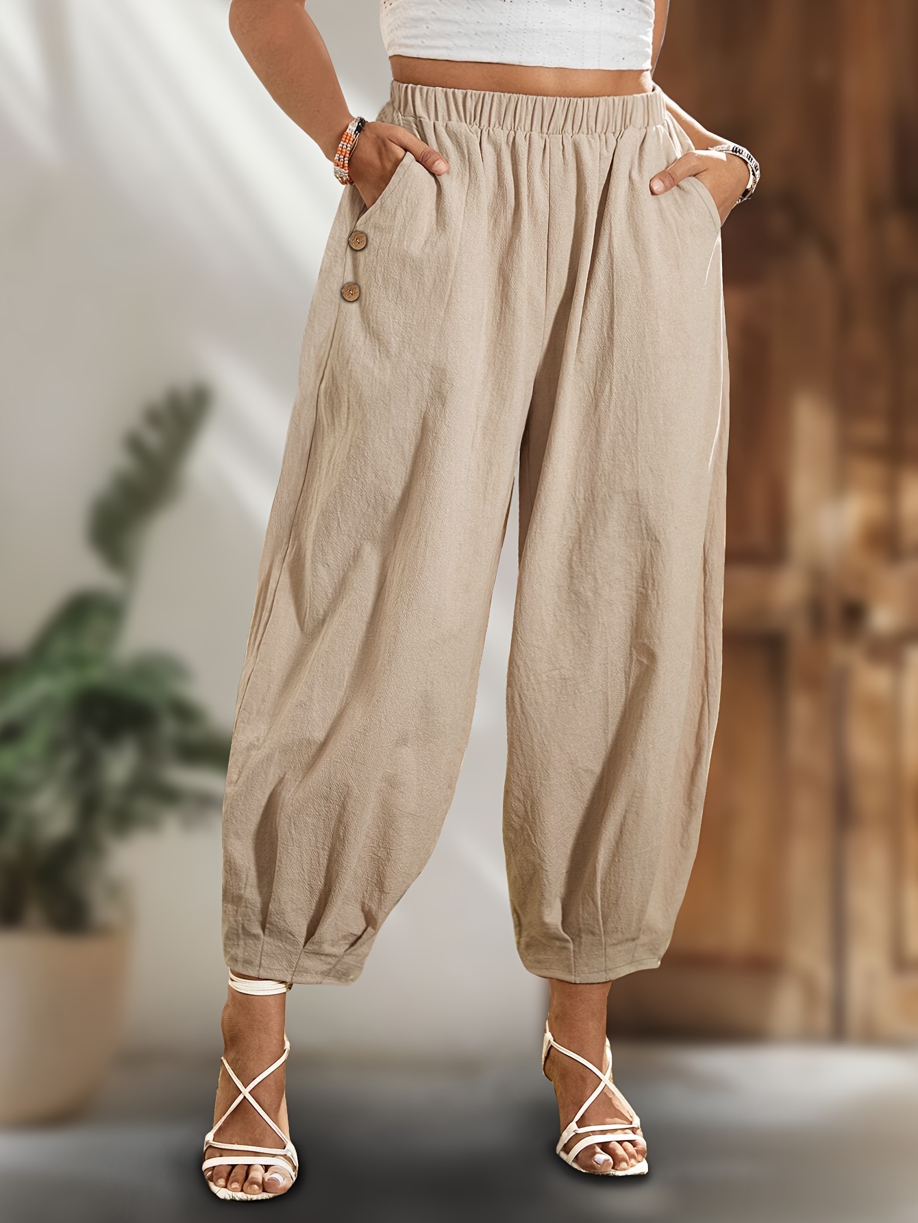 【BAON】Kaillis Washing Wide Cotton Pants SS24WFB56-cotton-twill-barrel-